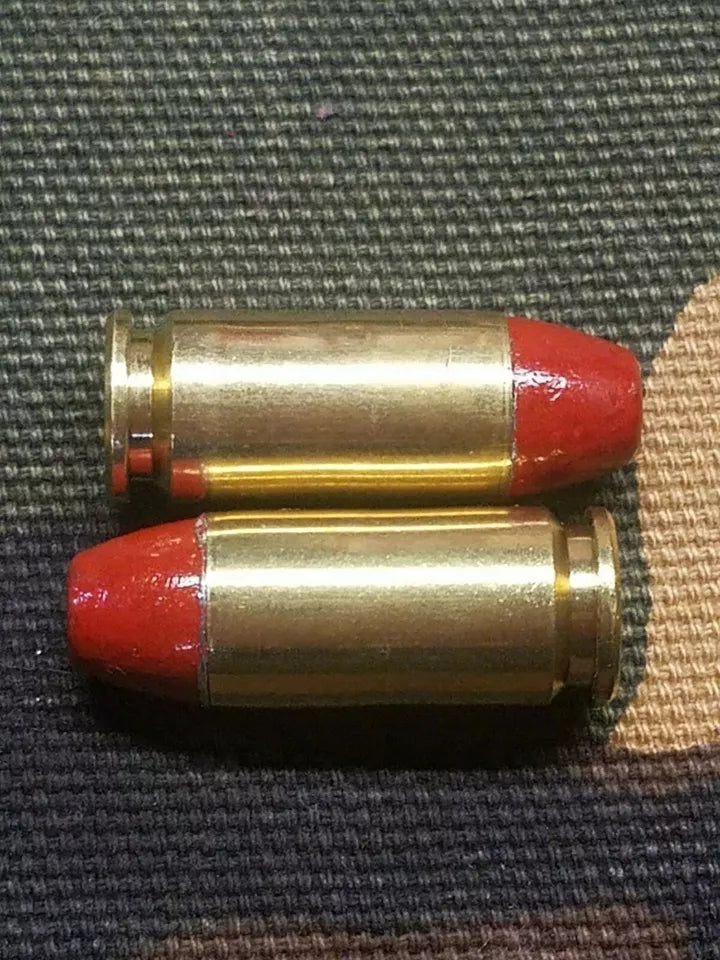 40 S&W Snap Caps Set of 10 (Red+Brass) Real 200GR Weight!!!