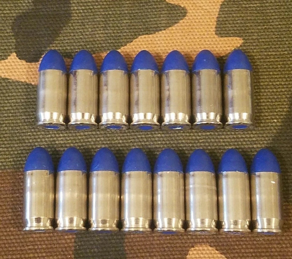 380 Snap Caps Set of 15 (Blue+Nickel)