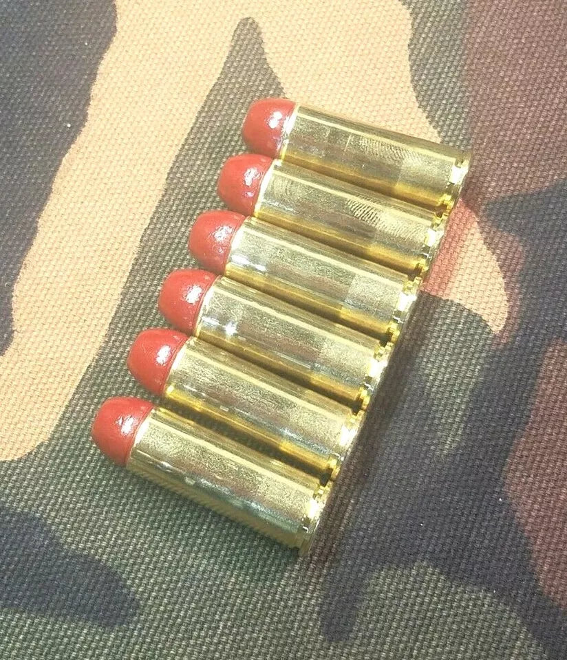 45 Long Colt Snap Caps Set of 6 (Red+Brass) Real Weight!!! 45LC 45 Colt