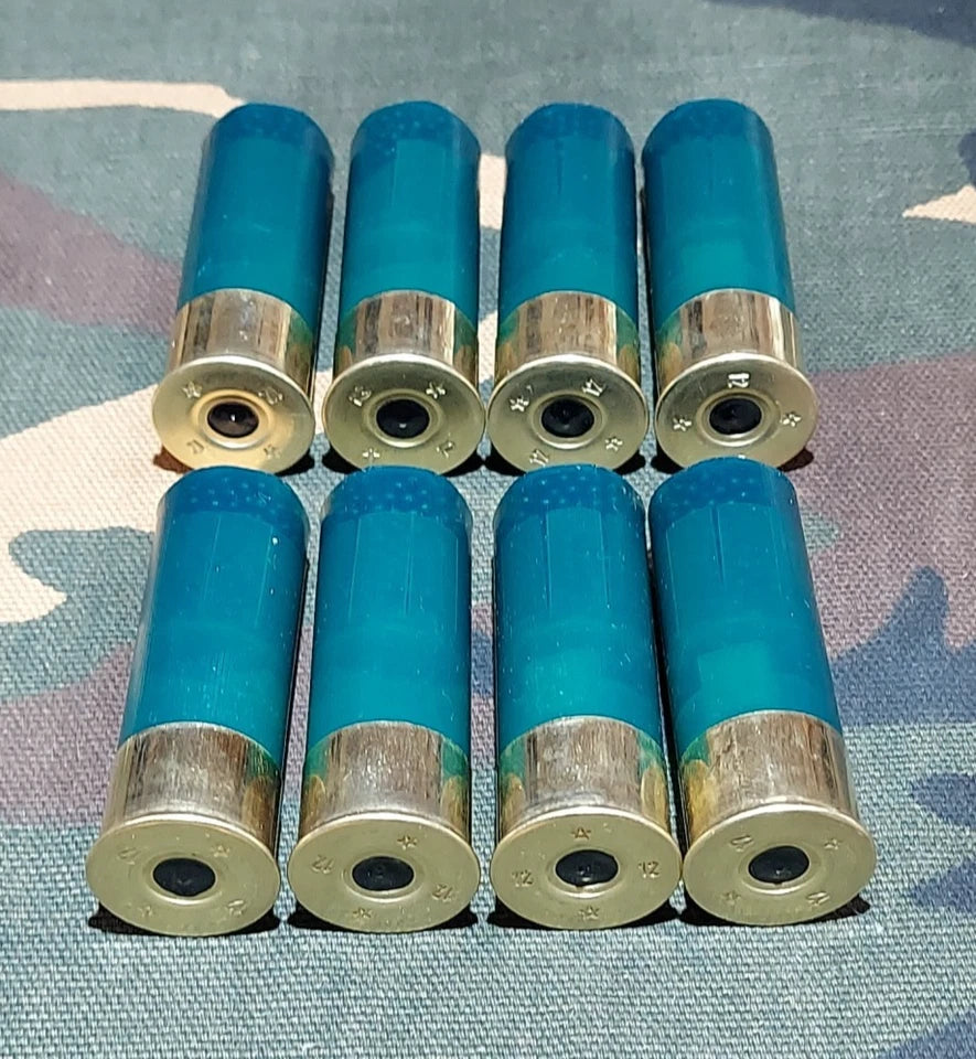 12 Gauge 2 3/4" Snap Caps Dummy Training Rounds Set of 8 (Green) 1oz ea.