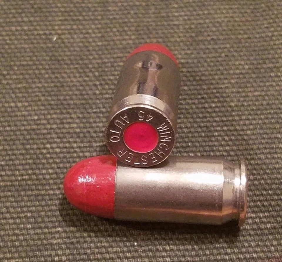 45 ACP Snap Caps Set of 6 (Red+Nickel) Real 230GR Weight!!!