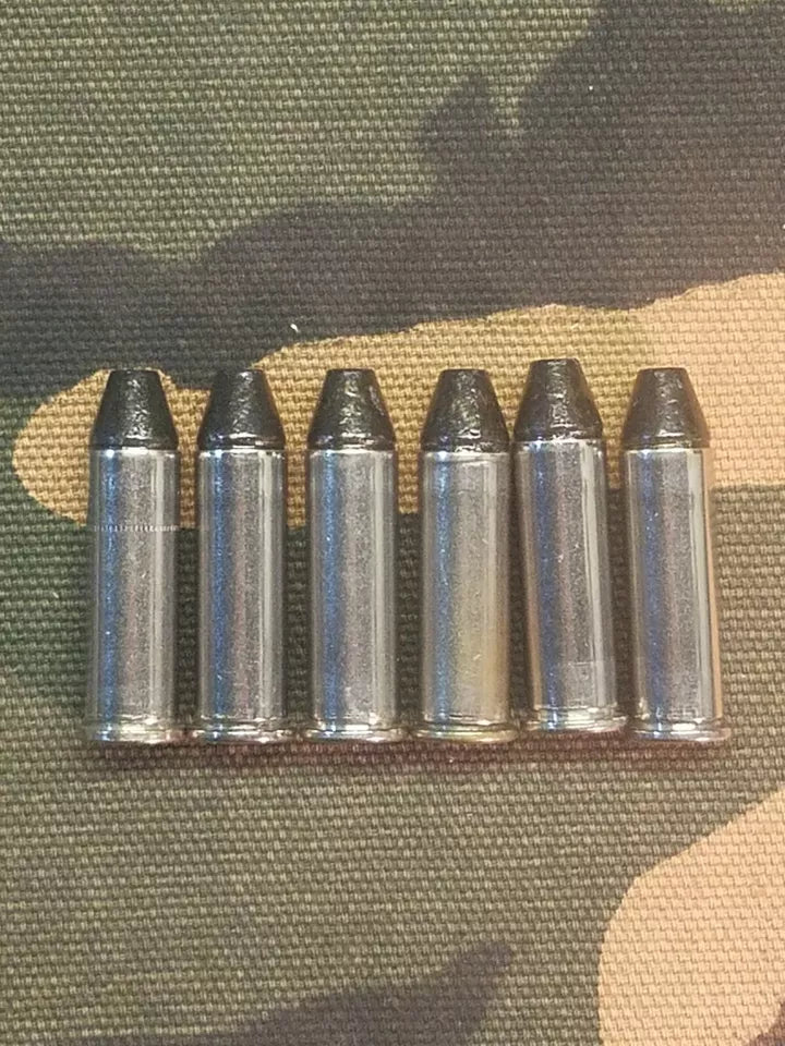 38 Special Snap Caps Set of 6 (Black+Nickel) Real 125GR Weight!!!