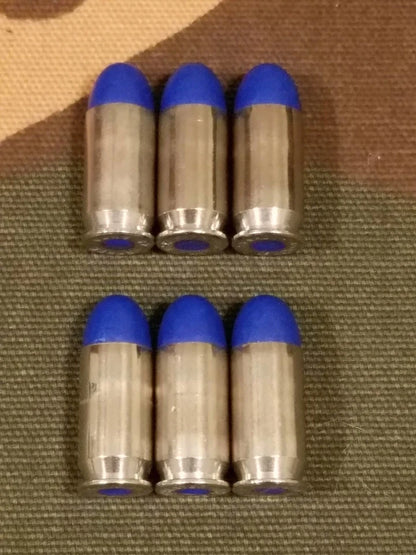 45 ACP Snap Caps Set of 6 (Blue+Nickel) Real 230GR Weight!!!