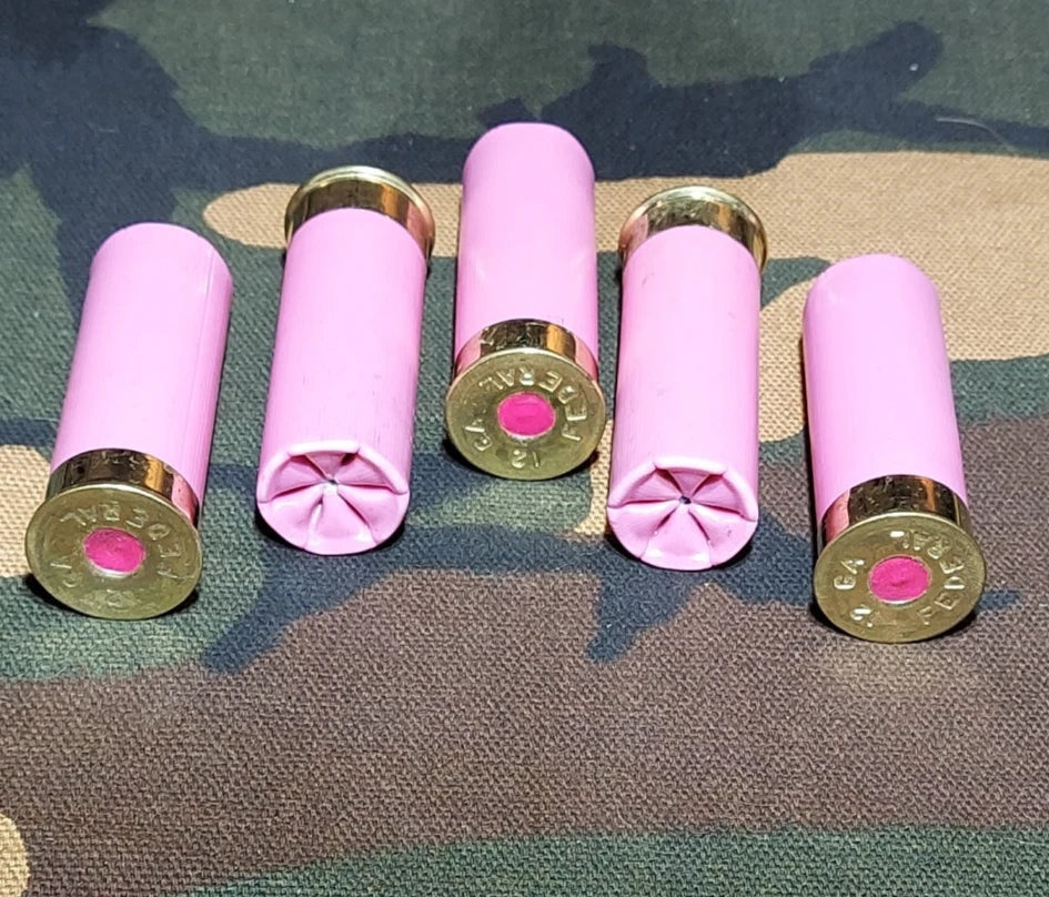 12 Gauge 2 3/4" 1oz. Snap Caps Dummy Training Rounds Set of 5 (Pink)