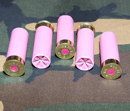 12 Gauge 2 3/4" 1oz. Snap Caps Dummy Training Rounds Set of 5 (Pink)