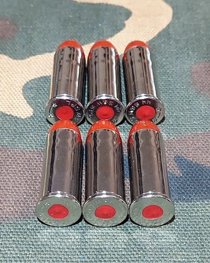 44 Special Snap Caps Set of 6 (Red and Nickel) 200GR. Weighted!!