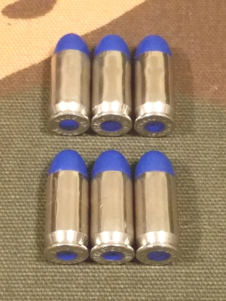 45 ACP Snap Caps Set of 6 (Blue+Nickel) Real 230GR Weight!!!
