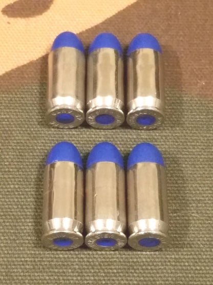 45 ACP Snap Caps Set of 6 (Blue+Nickel) Real 230GR Weight!!!