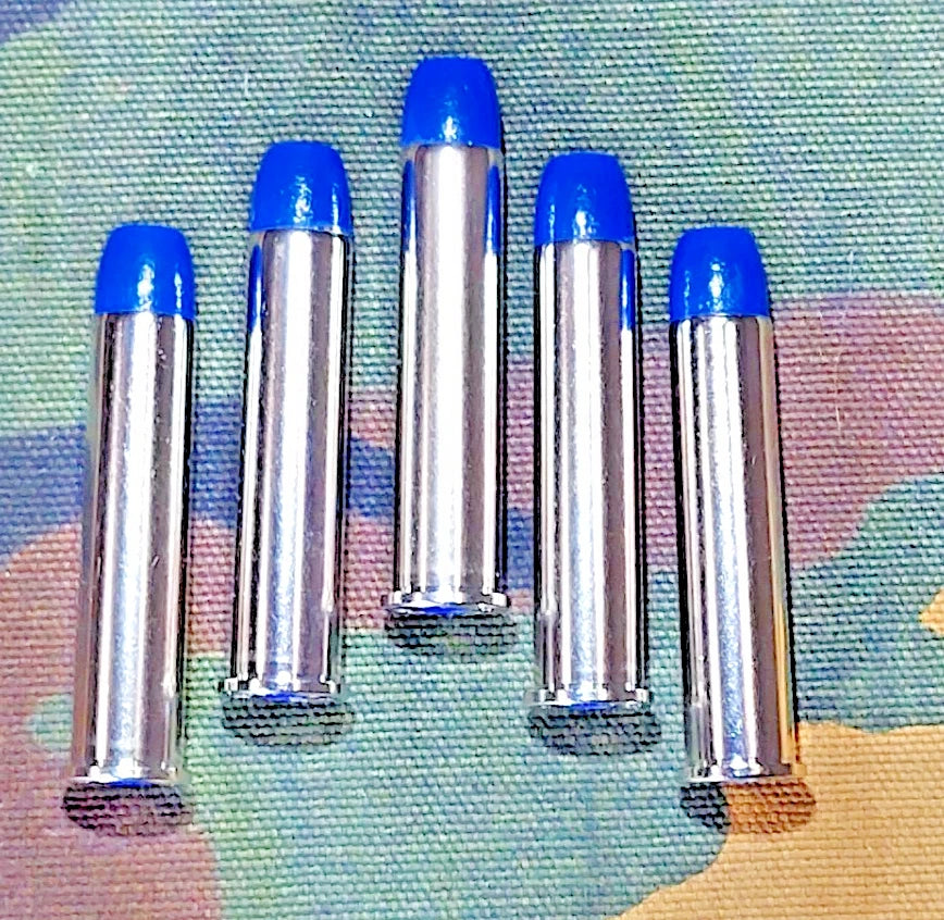 45-70 Government Snap Caps Set of 5 (Nickel+Blue) Real 350GR Weight!!!