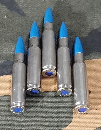308 WIN. Snap Caps Set of 5 (Nickel+Blue) Real Weight!!