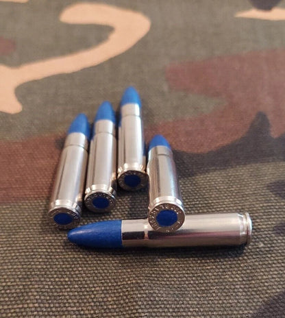 300 Blackout Snap Caps Set of 5 (Nickel+Blue) 220GR, Real Weight