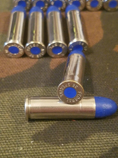38 Special Snap Caps Set of 12 (Blue+Nickel) Real 125GR Weight!!!