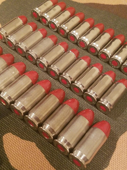 9mm, 40s&w, 45acp Snap Cap Combo Set 10 of Each (Nickel+Red)