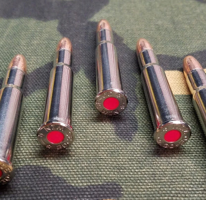 30-30 Winchester Snap Caps Set of 5 (Nickel and Red) 150GR.
