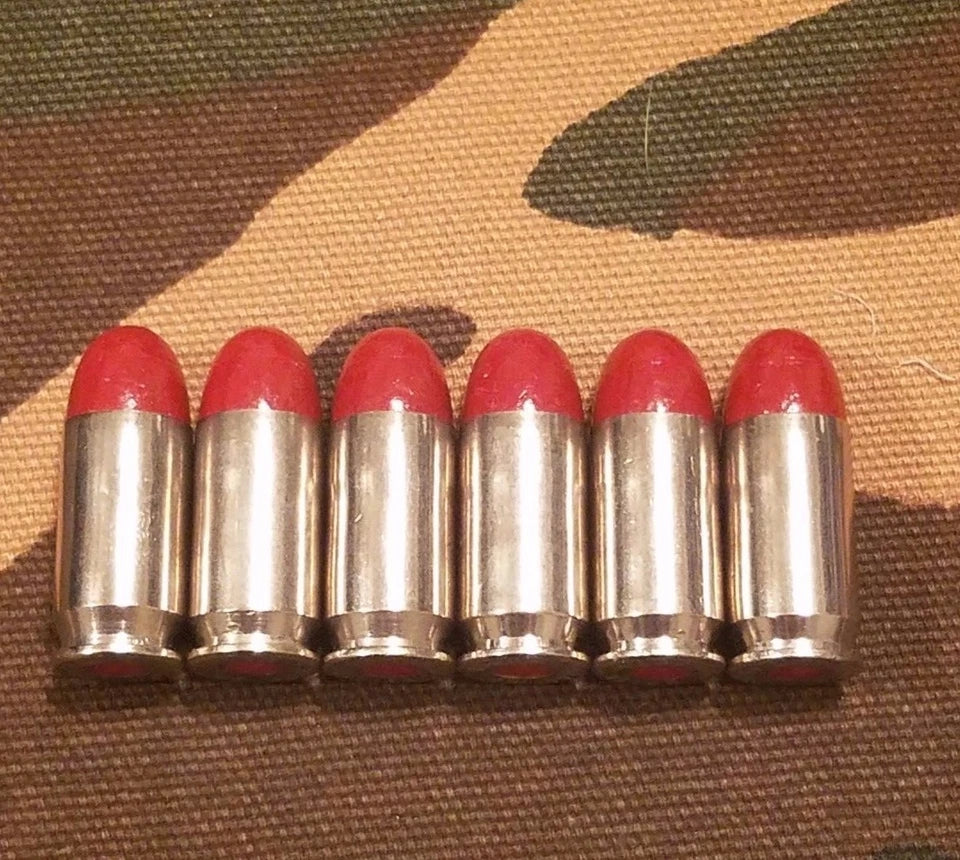 45 ACP Snap Caps Set of 6 (Red+Nickel) Real 230GR Weight!!!