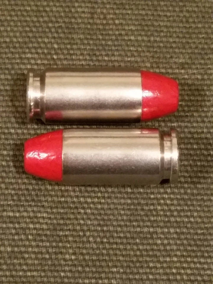 40 S&W Snap Caps Set of 6 (Red+Nickel) Real 200GR Weight!!!