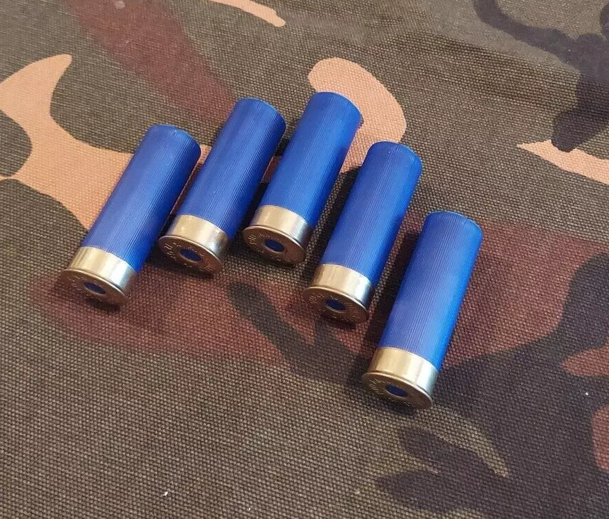 12 Gauge 2 3/4" 1oz. Snap Caps Dummy Training Rounds Set of 5 (Blue)