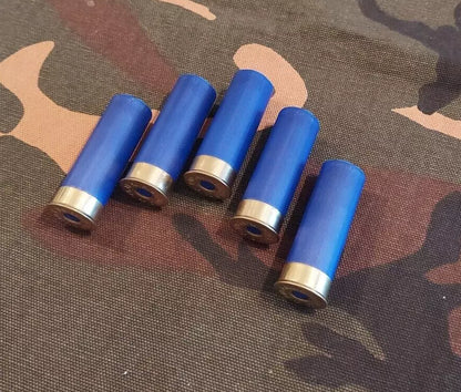 12 Gauge 2 3/4" 1oz. Snap Caps Dummy Training Rounds Set of 5 (Blue)