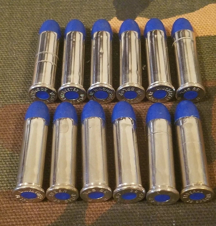 38 Special Snap Caps Set of 12 (Blue+Nickel) Real 125GR Weight!!!