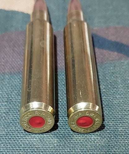 338 Remington Ultra Mag Snap Caps Set of 2 (Brass and FMJ) Real Weight!!!