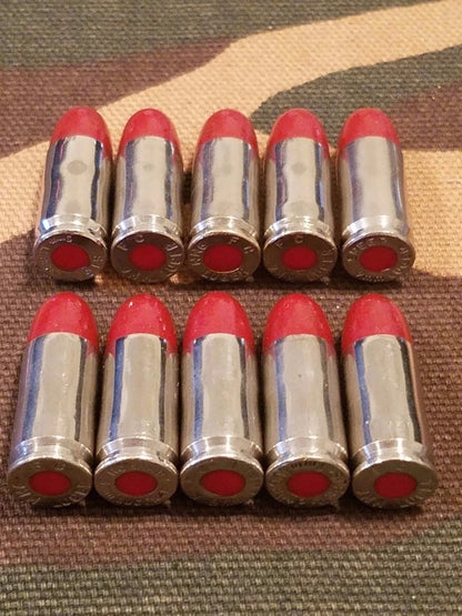9mm Luger Snap Caps Set of 10 (Red+Nickel) Real Weight!!