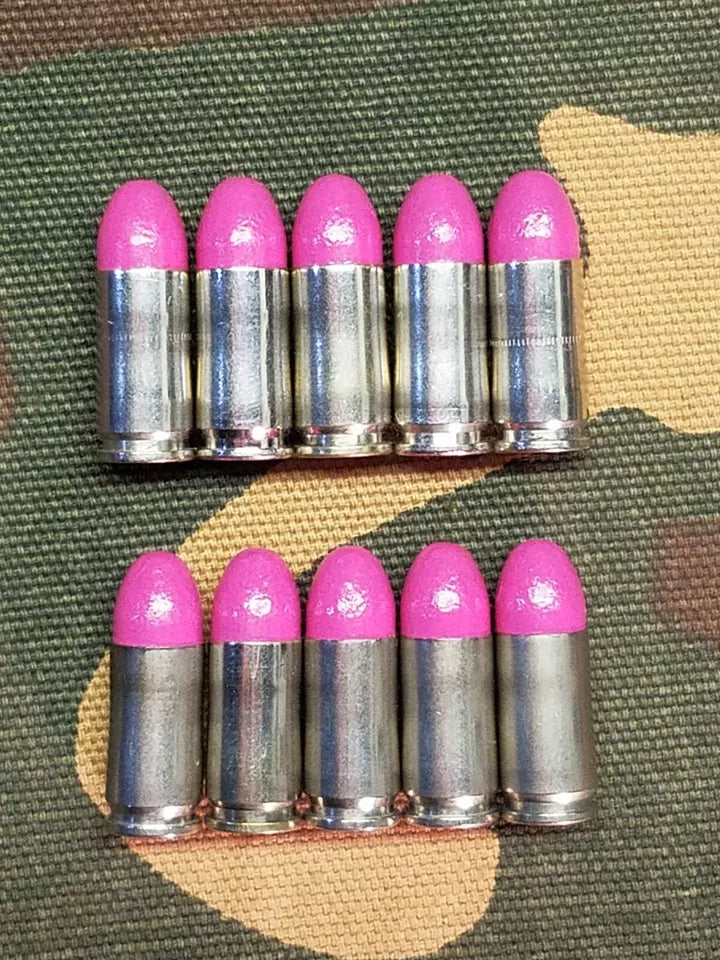 9mm Luger Snap Caps Set of 10 (Pink+Nickel)