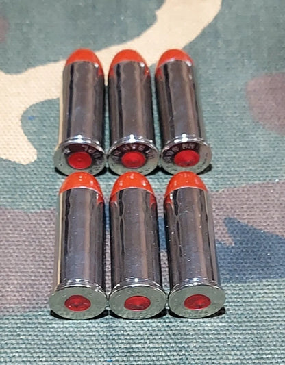44 Special Snap Caps Set of 6 (Red and Nickel) 200GR. Weighted!!