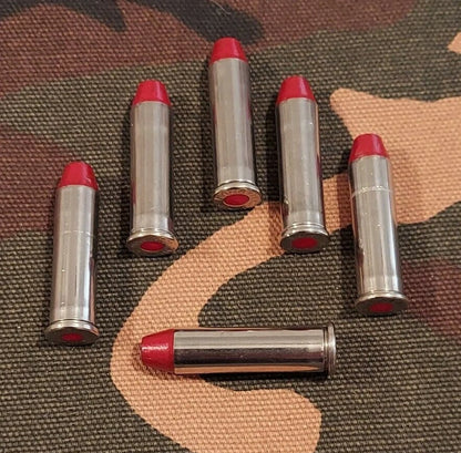 357 Magnum Snap Caps Set of 6 (Nickel+Red) Real 125GR Weight!!!