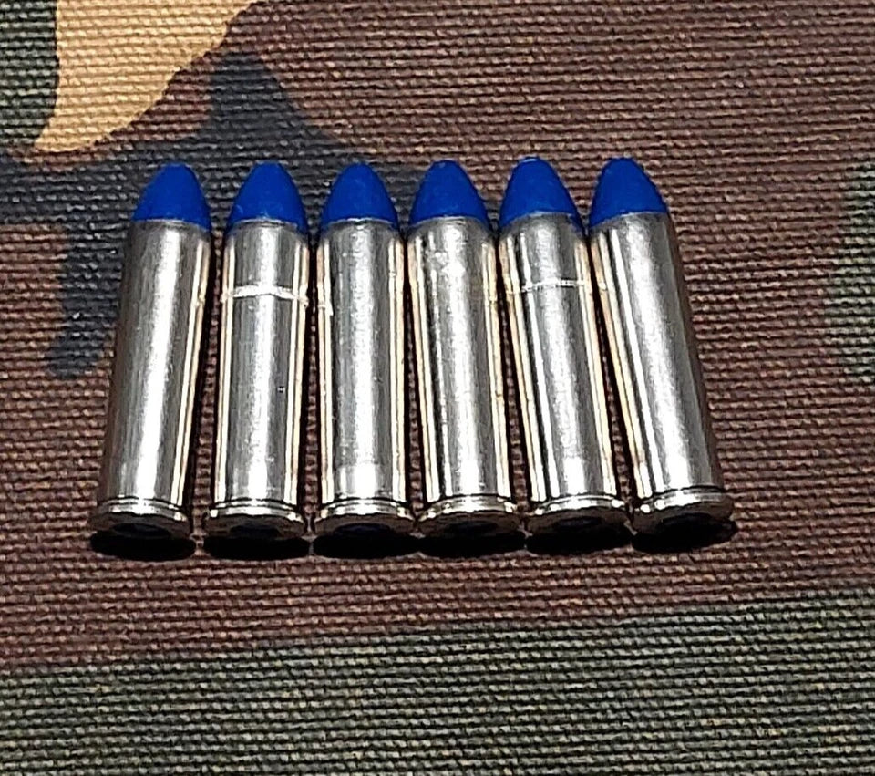 357 Magnum Snap Caps Set of 6 (Nickel+Blue) Real 125GR Weight!!!