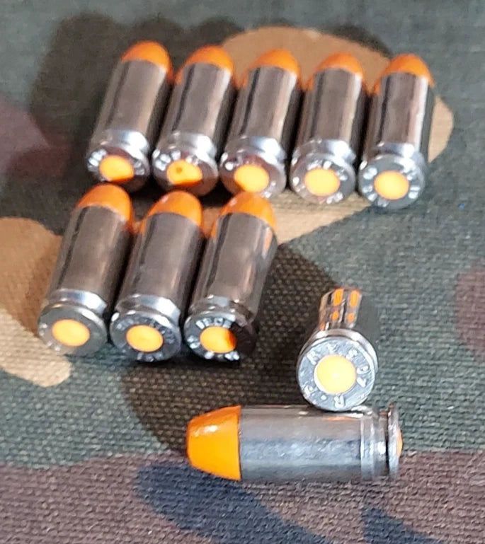 40 S&W Snap Caps Set of 10 (Orange+Nickel) Real 200GR Weight!!!