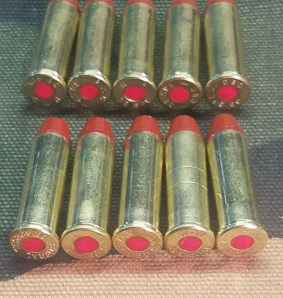 38 Special Snap Caps Set of 10 (Red+Brass) Real 125gr Weight!!!