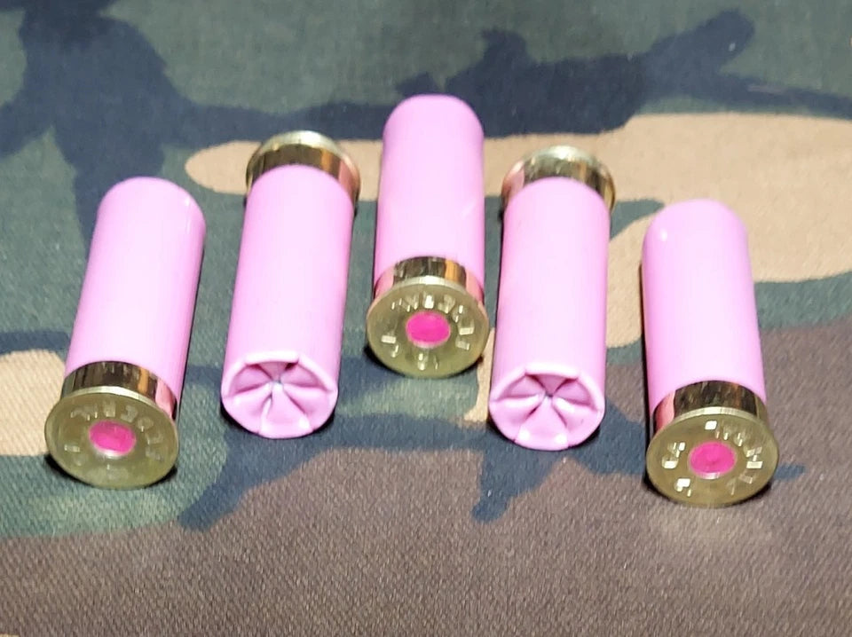 12 Gauge 2 3/4" 1oz. Snap Caps Dummy Training Rounds Set of 5 (Pink)