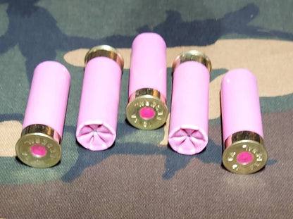 12 Gauge 2 3/4" 1oz. Snap Caps Dummy Training Rounds Set of 5 (Pink)