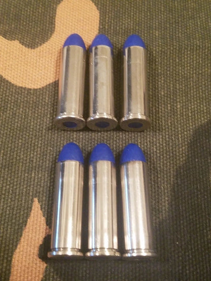 38 Special Snap Caps Set of 6 (Blue+Nickel) Real 125GR Weight!!!