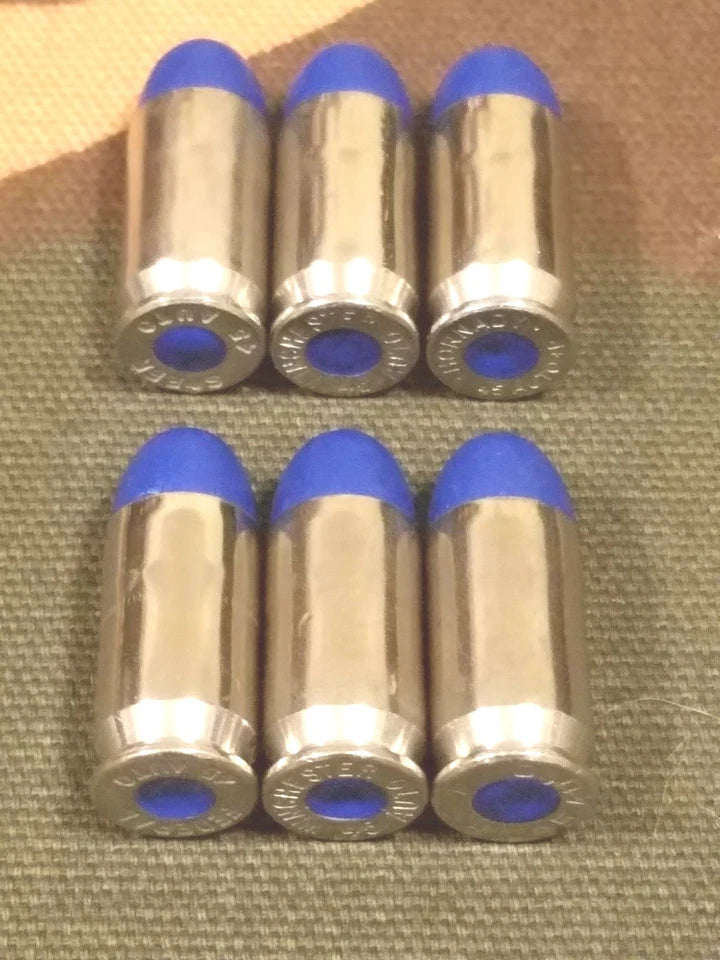 45 ACP Snap Caps Set of 6 (Blue+Nickel) Real 230GR Weight!!!