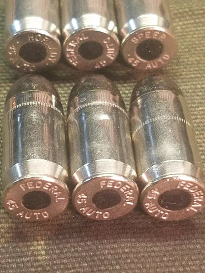 45 ACP Snap Caps Set of 6 (Black+Nickel) Real 230GR Weight!!!