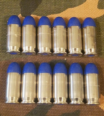 45 ACP Snap Caps Set of 12 (Blue+Nickel) Real 230GR Weight!!!