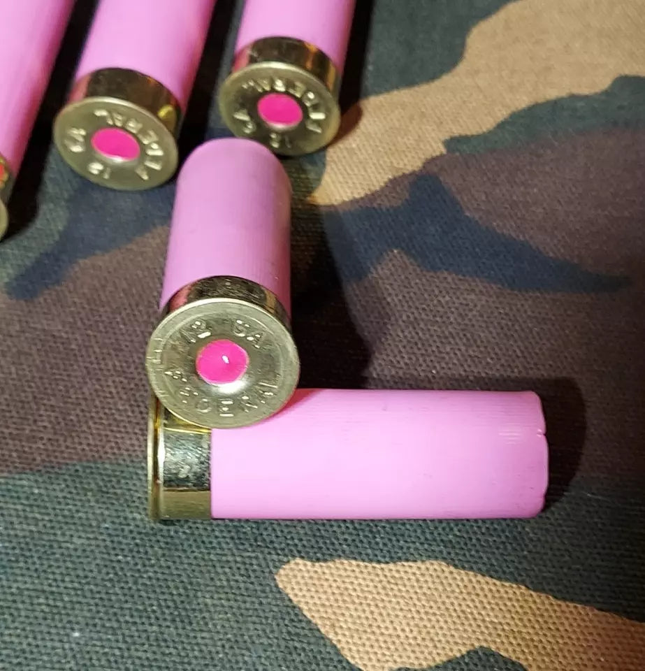 12 Gauge 2 3/4" 1oz. Snap Caps Dummy Training Rounds Set of 5 (Pink)