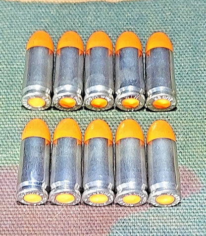 9mm Luger Snap Caps Set of 10 (Orange+nickel) 124GR Real Weight