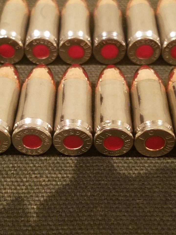 9mm Luger Snap Caps Set of 12 (Nickel) Real 115GN Weight!!!! !