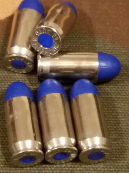 45 ACP Snap Caps Set of 6 (Blue+Nickel) Real 230GR Weight!!!