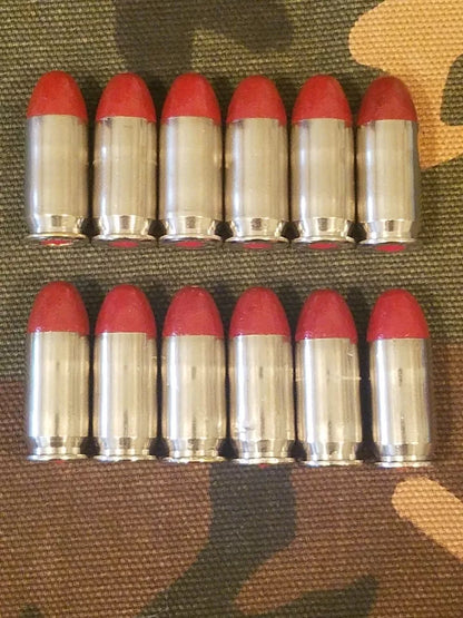 45 ACP Snap Caps Set of 12 (Red+Nickel) Real 230GR Weight!!!