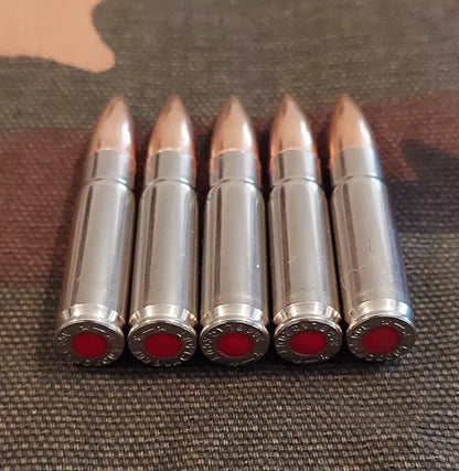 300 Blackout Snap Caps Set of 5 (Nickel+Safety Red) 180GR Weighted