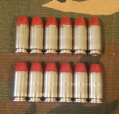40 S&W Snap Caps Set of 12 (Red+Nickel) Real 200GR Weight!!!