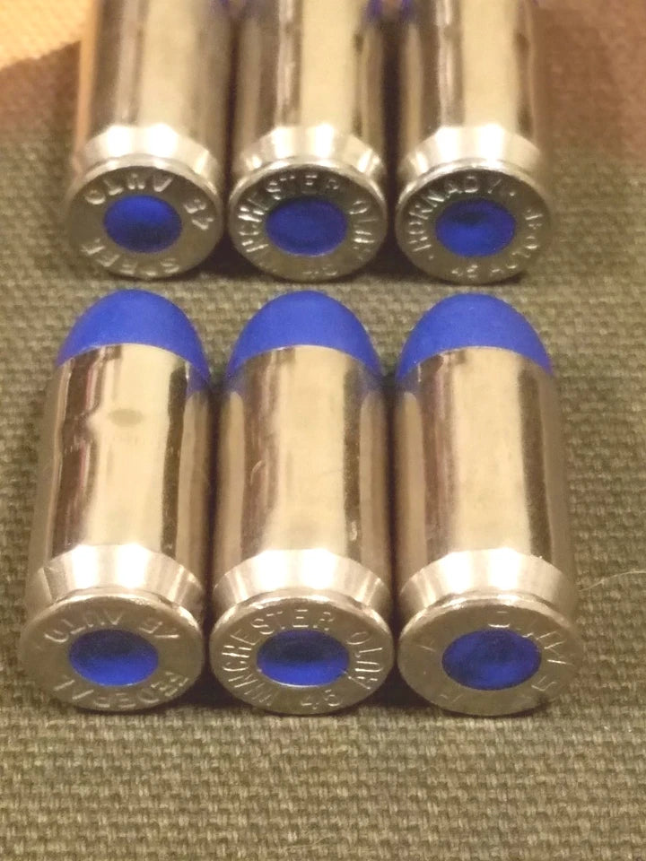45 ACP Snap Caps Set of 6 (Blue+Nickel) Real 230GR Weight!!!
