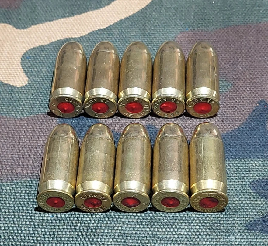 45 ACP Snap Caps Set of 10 (Brass) 230GR Real Weight!!!