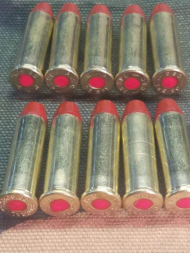 38 Special Snap Caps Set of 10 (Red+Brass) Real 125gr Weight!!!