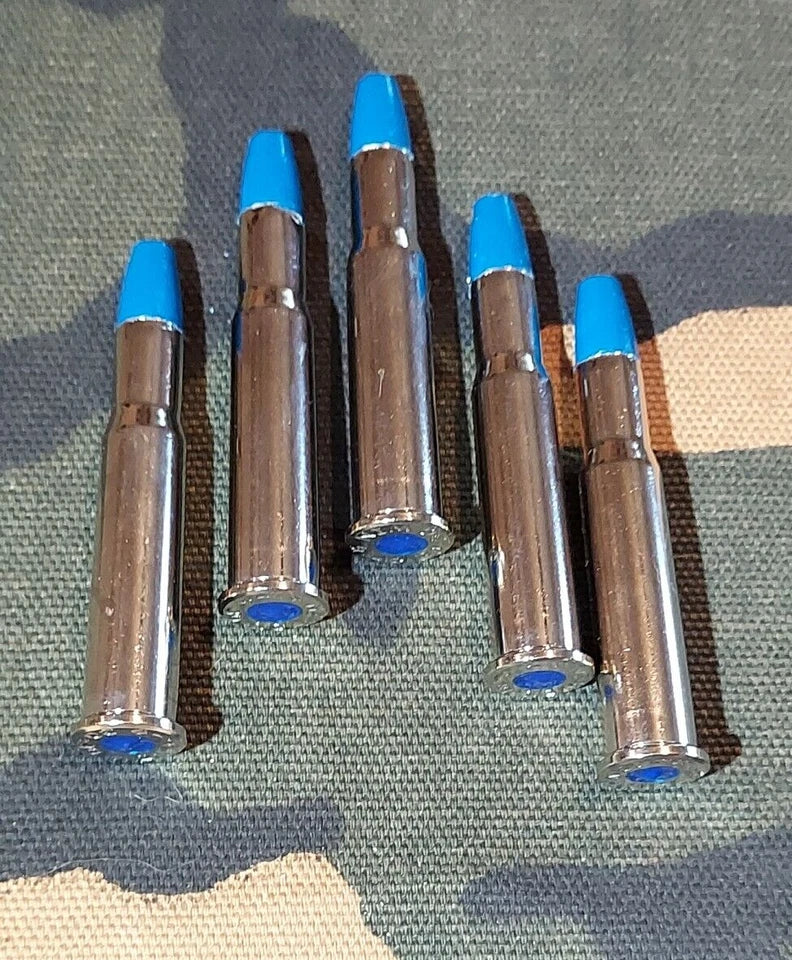30-30 Winchester Snap Caps Set of 5 (Nickel and Blue) 150GR.