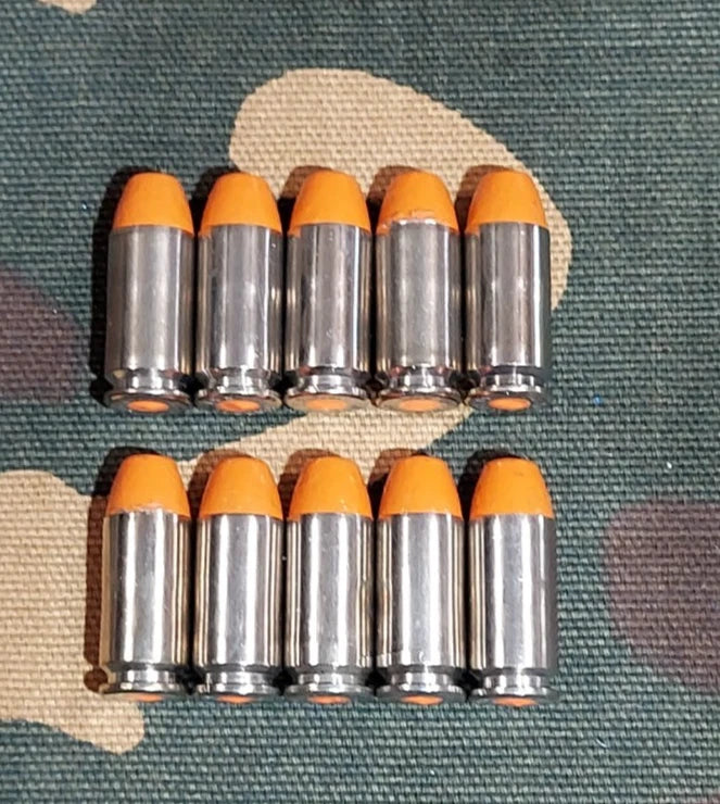 40 S&W Snap Caps Set of 10 (Orange+Nickel) Real 200GR Weight!!!