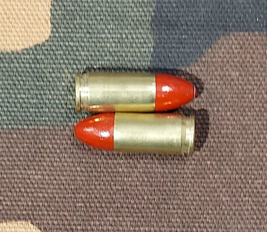 9mm Luger Snap Caps Set of 10 (Brass+Red) 115GR. Weighted